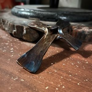 Handmade & Poured Metal Cross